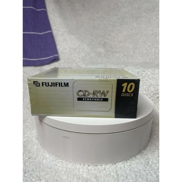 FUJIFILM 10 Pack Sealed CD-RW Rewritable 80 min 700 MB up to 4X Compact Disc - Picture 3 of 5